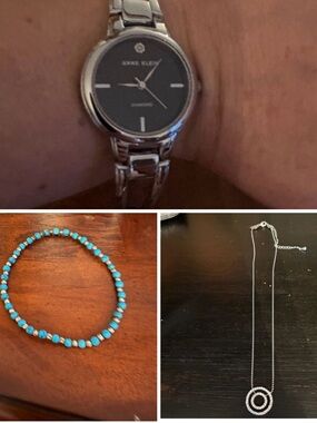 Anne Klein watch. Lady Remington anklet & necklace